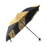 Black Gold Stripes Foldable Umbrella