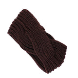 1pc Women Cross Twist Warm Wool Hair Band Accessories Handmade Crochet Knitted Headwrap