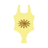 Yellowish Eyeflower Vest One Piece Swimsuit (Model S04)