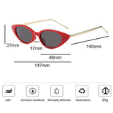 Women High Quality Narrow Cat Eye Sunglasses UV400 Eyewear