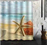 Waterproof Bathroom Beach Spa Shower Curtain