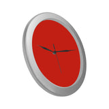 Pomegranate Solid Silver Color Wall Clock
