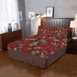 Carmine Roses 3-Piece Bedding Set