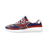 Tricolor Stars Stripes Grus Men's Breathable Woven Running Shoes (Model 022)
