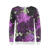 Little Purple Carnations All Over Print Crewneck Sweatshirt for Women (Model H18)
