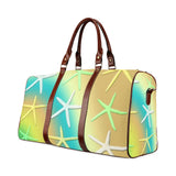 Lime White Yellow Starfishes Waterproof Travel Bag/Small (Model 1639)