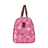 Dark Pink Flowers Waterproof Travel Bag/Small (Model 1639)