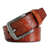 Men Pin Buckle Genuine Leather Cowhide Belt