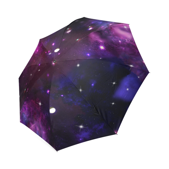 Midnight Blue Purple Galaxy Foldable Umbrella