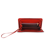 Shades of Red Patchwork Women's Clutch Wallet (Model 1637)