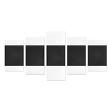 Black White Stripes Canvas Print Sets C (No Frame)