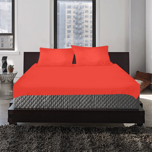 Pomegranate Solid 3-Pieces Bedding Set