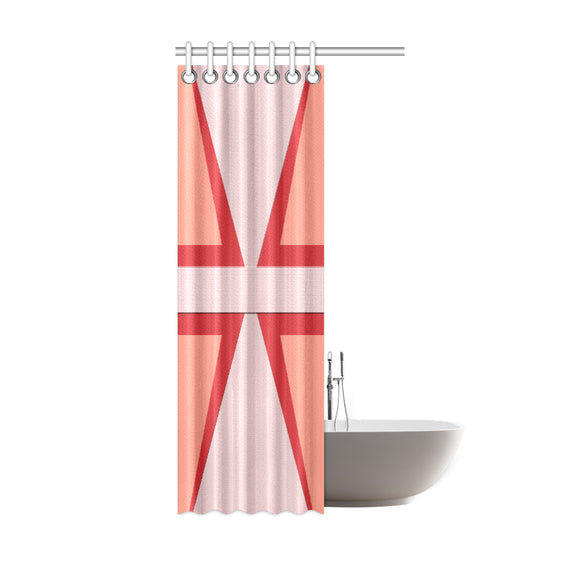 Shades of Red Patchwork Shower Curtain 36