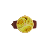 Candlelight Roses Women's Golden Leather Strap Watch(Model 212)
