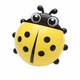 Cute Ladybug Insect Bathroom Wall Suction Hook Rack Toothbrush Holder