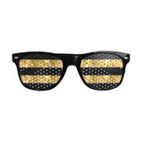 Black Gold Stripes Custom Goggles (Perforated Lenses)