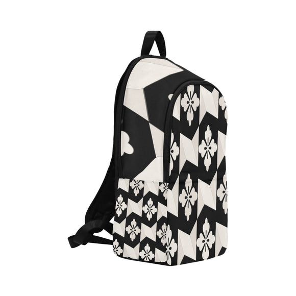 Black White Tiles Fabric Backpack for Adult (Model 1659)