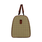 Gold Olive Plaid Waterproof Travel Bag/Small (Model 1639)