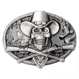 Western Cowboy Skull Belt Buckle
