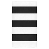 Black White Stripes Bath Towel 30"x56"