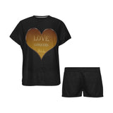 Love Conquers All Heart Women's Short Pajama Set (Sets 01)