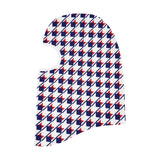 Red White Blue Houndstooth All Over Print Balaclava