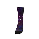 Midnight Blue Purple Galaxy Custom Socks for Women