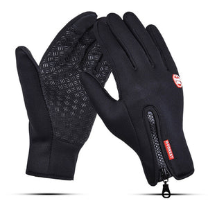 Touch Screen Windproof Sport Unisex Fleece Thermal Warm Anti-slip Cycling Gloves