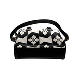 Black White Tiles Shoulder Handbag (Model 1634)