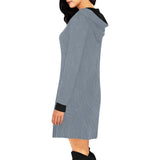 Light Slate Gray All Over Print Hoodie Mini Dress (Model H27)