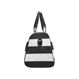 Black White Stripes New Waterproof Travel Bag/Small (Model 1639)