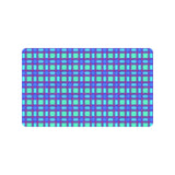 Bluish Plaid Doormat 30"x18"