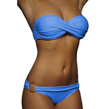Women's Attractive Solid Color Bikini Swimsuit