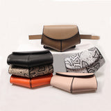 Kovenly Women Serpentine Fanny Pack Waist Chest Mini PU Leather Small Shoulder Belt Bag