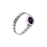 Midnight Blue Purple Galaxy Women's Italian Charm Watch(Model 107)
