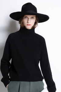 Women High-Collar Thickened Pullover Loose Sweater Knitted Wool Shirt