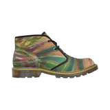 Abstract Colorful Glass Women's Nubuck Chukka Boots (Model 2402)