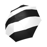 Black White Stripes Foldable Umbrella
