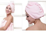 Women Turban Microfiber Fabric Thickening Dry Hair Towel Super Absorbent Shower Towel Cap