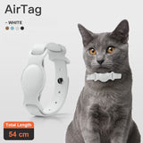 Leather Pet Adjustable Apple Airtag Tracker Anti-Lost Case Collar