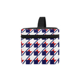 Red White Blue Houndstooth Cosmetic Bag/Large (Model 1658)