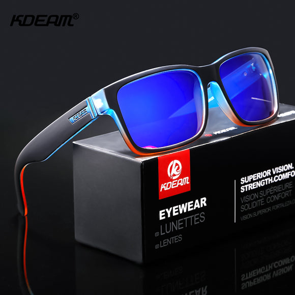 Revamp Of Sport Men Sunglasses Polarized KDEAM Shockingly Colors Photochromic Box