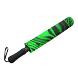 Dark Pastel Greens Semi-Automatic Foldable Umbrella (Model U05)