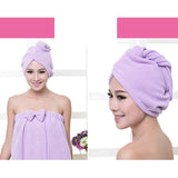 Women Turban Microfiber Fabric Thickening Dry Hair Towel Super Absorbent Shower Towel Cap