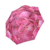 Dark Pink Flowers Foldable Umbrella