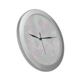 Clear Mint Silver Color Wall Clock