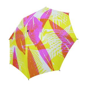 Alice Persimmon Yellow Semi-Automatic Foldable Umbrella (Model U05)