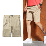 Men's Cargo Loose Fit 100% Cotton Knee Length Board Shorts Plus Size