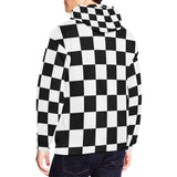 Black White Checkers All Over Print Hoodie for Men (USA Size) (Model H13)