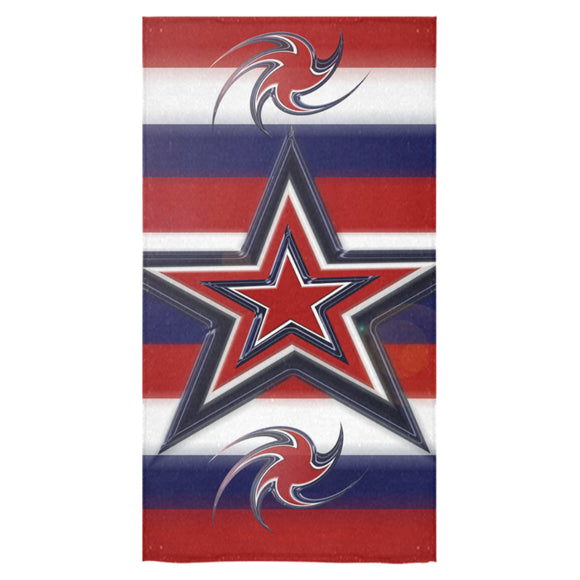 Tricolor Stars Stripes Bath Towel 30